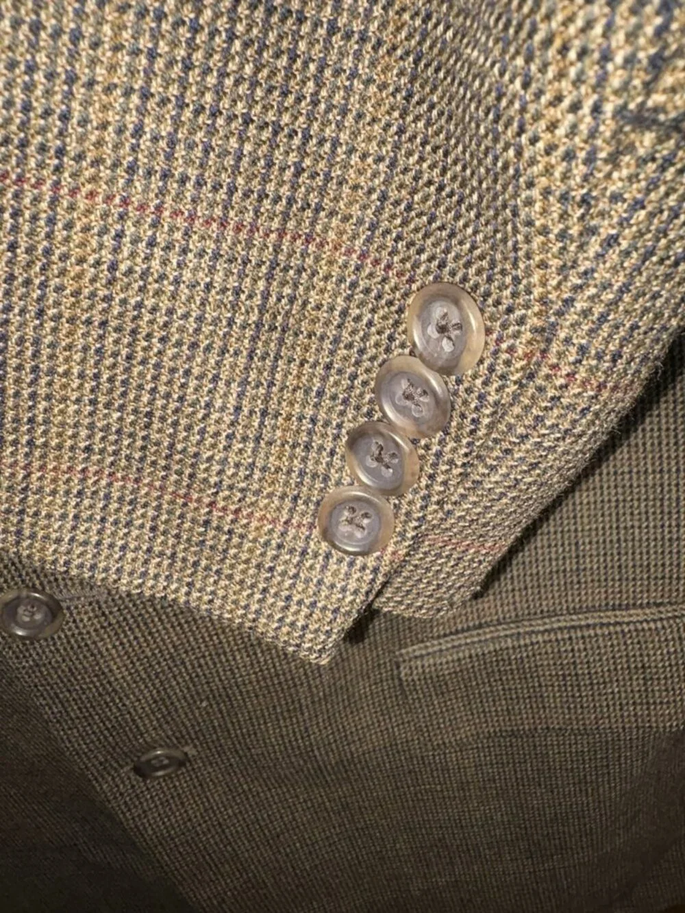 Izod Woolmark Hounds Tooth 100% Wool Blazer Sport Coat Men 43 Regular